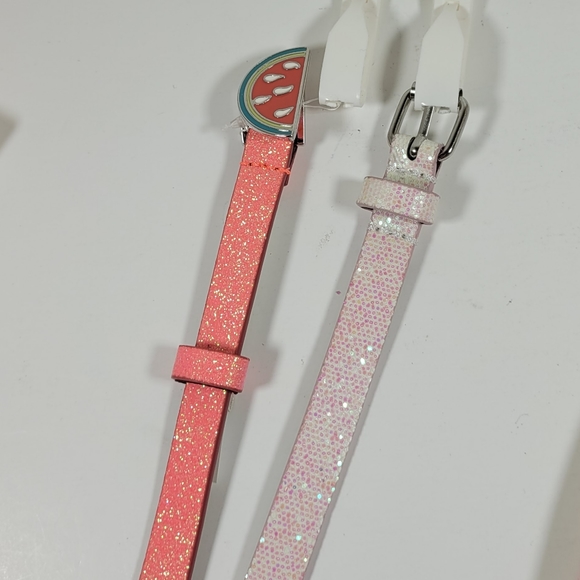 Cat & Jack Girls Belts Lot (Includes 2 sets, 4 belts total) 2 White & 2 Pink - Picture 4 of 6